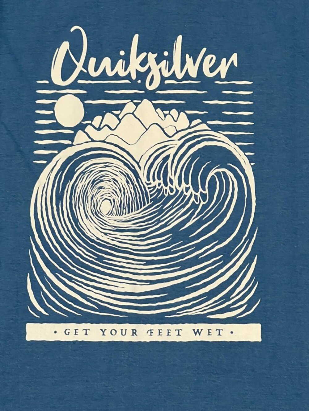L Mens QUIKSILVER Surf Pullover Hoodie Sweatshirt Sweater Top Shirt 2-Sided Blue